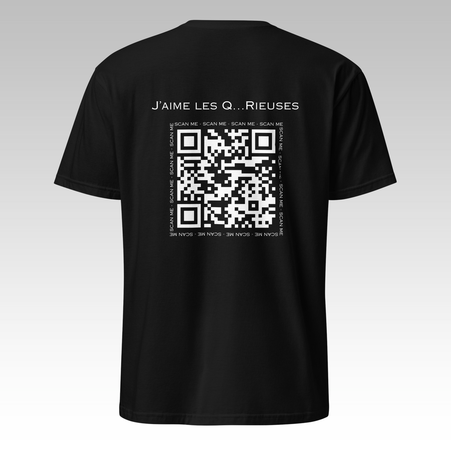 T-Shirt "J'aime les Q...Rieuses" Noir/Blanc