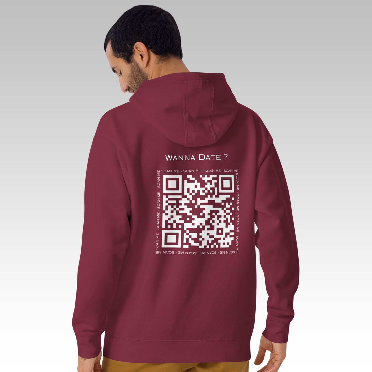 Sweat "Wanna Date ?" Bordeaux