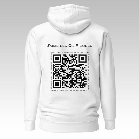 Sweat "J'aime les Q...Rieuses" Blanc