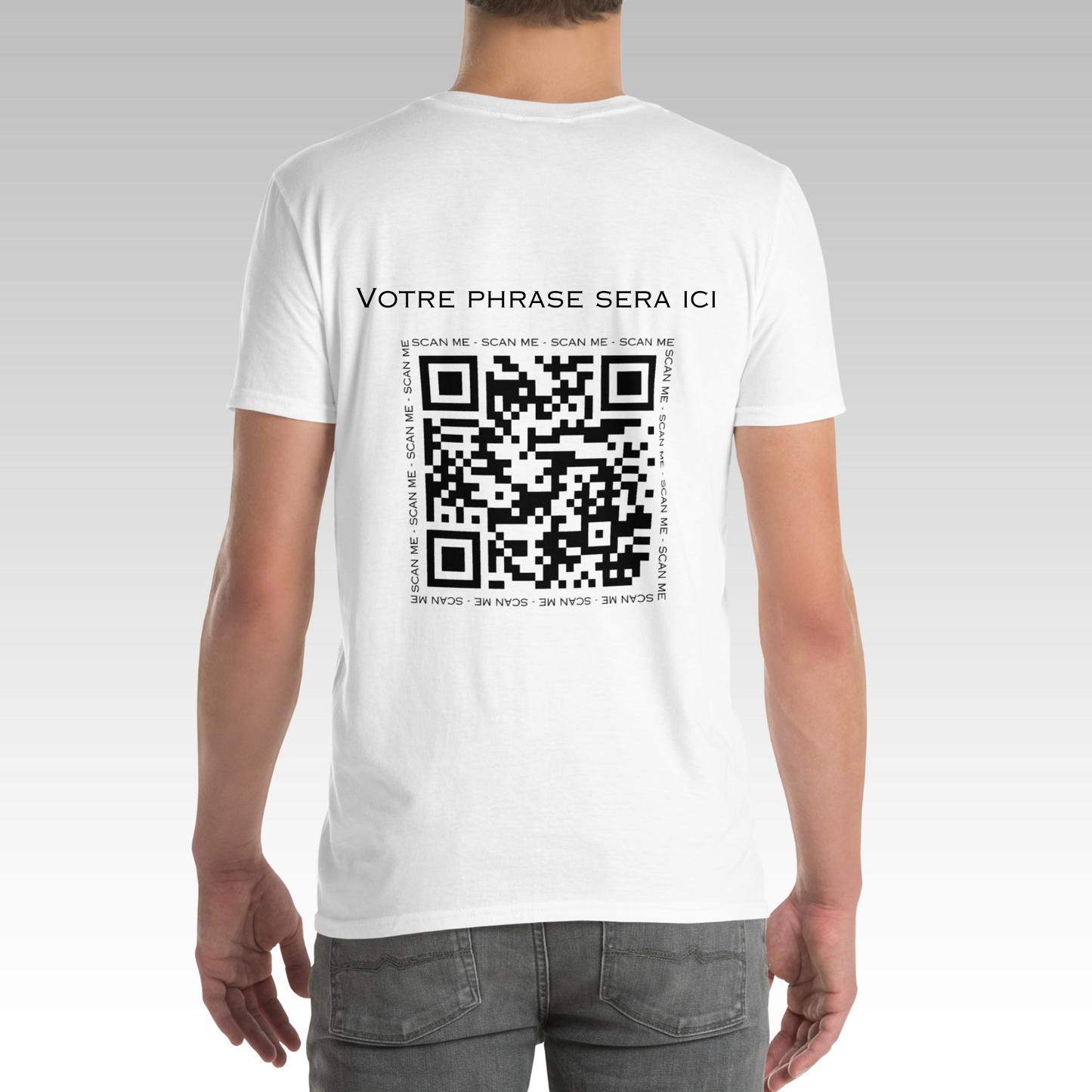 T-Shirt Personnalisable Blanc/Noir
