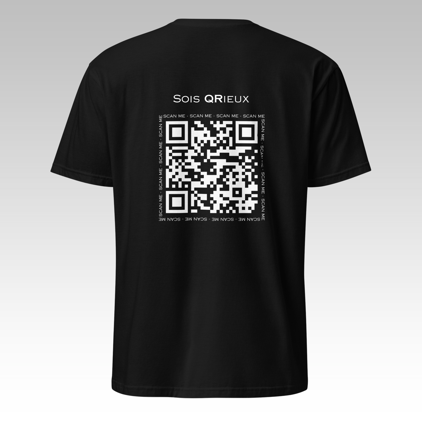 T-Shirt "Sois QRieux" Noir/Blanc