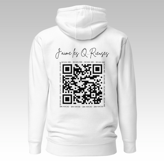 Sweat "J'aime les Q...Rieuses" Blanc