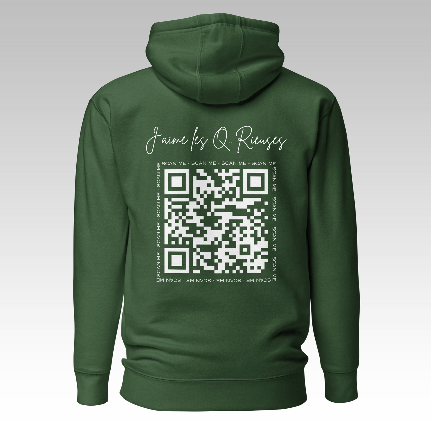 Sweat "J'aime les Q...Rieuses" Vert